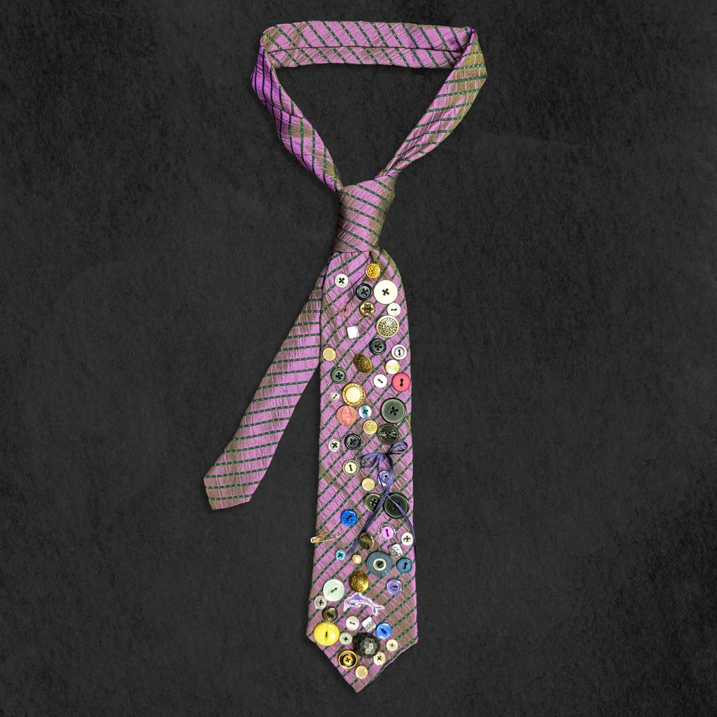 Purple 4 Buttons Tie