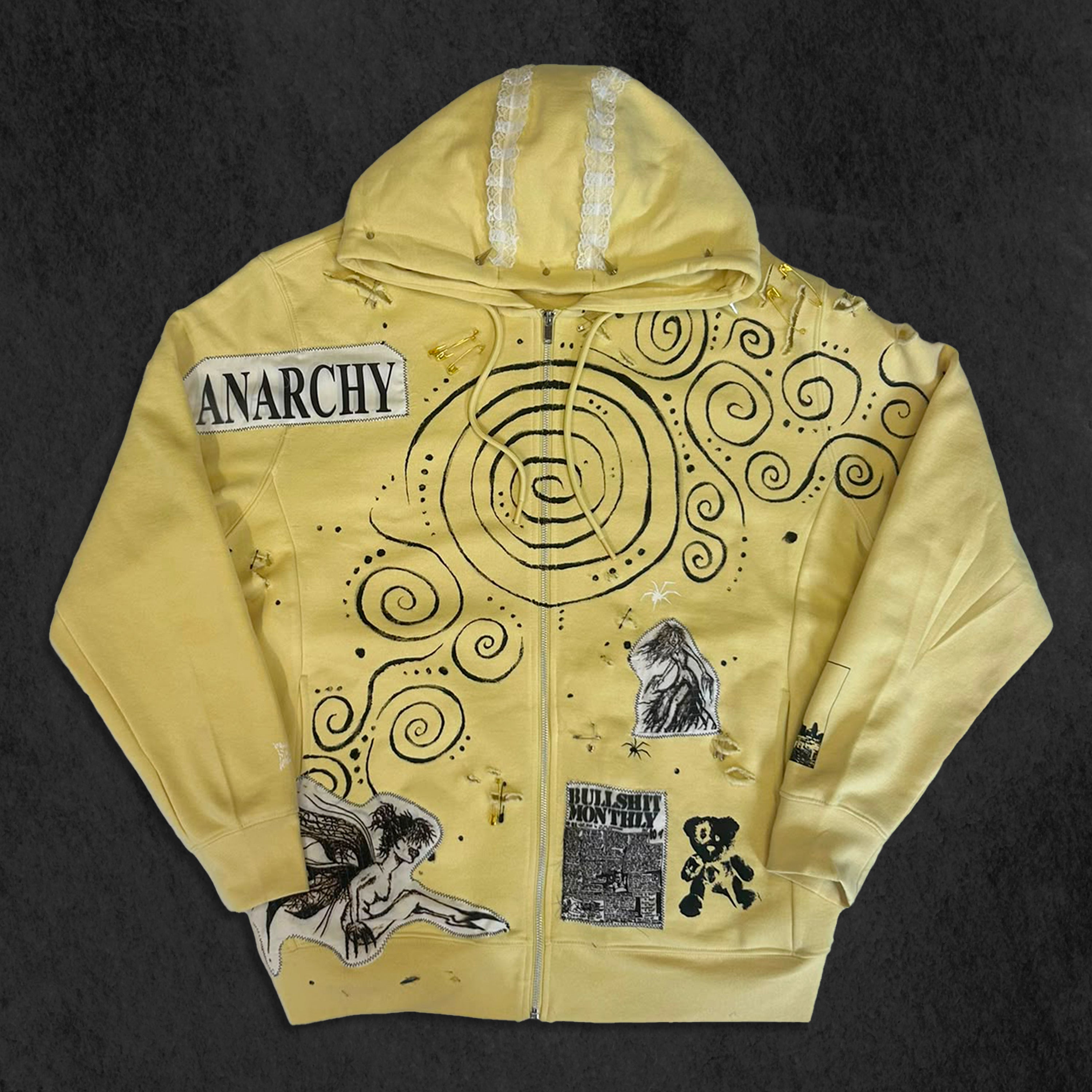 Yellow Punk Zip Up