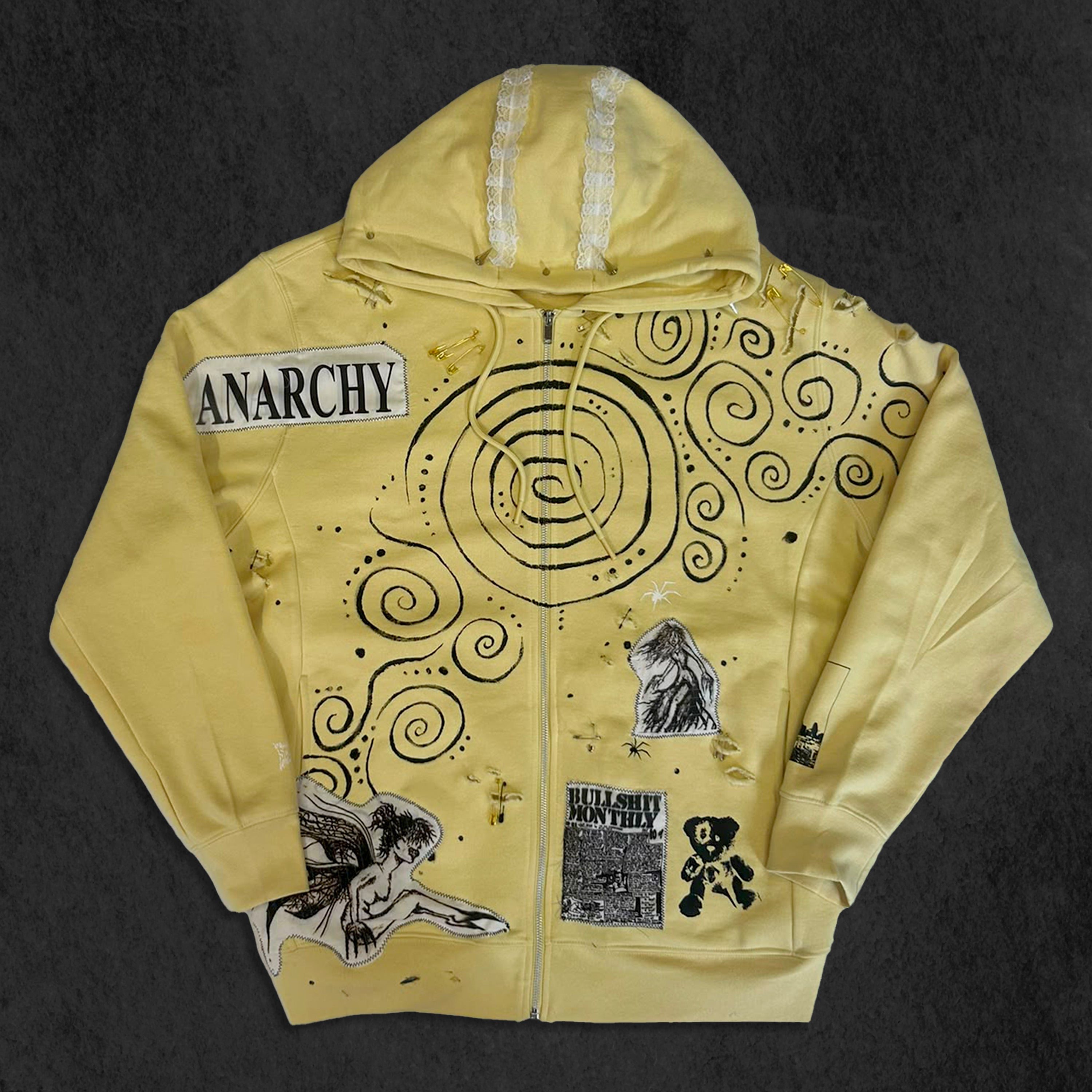 Yellow Punk Zip Up