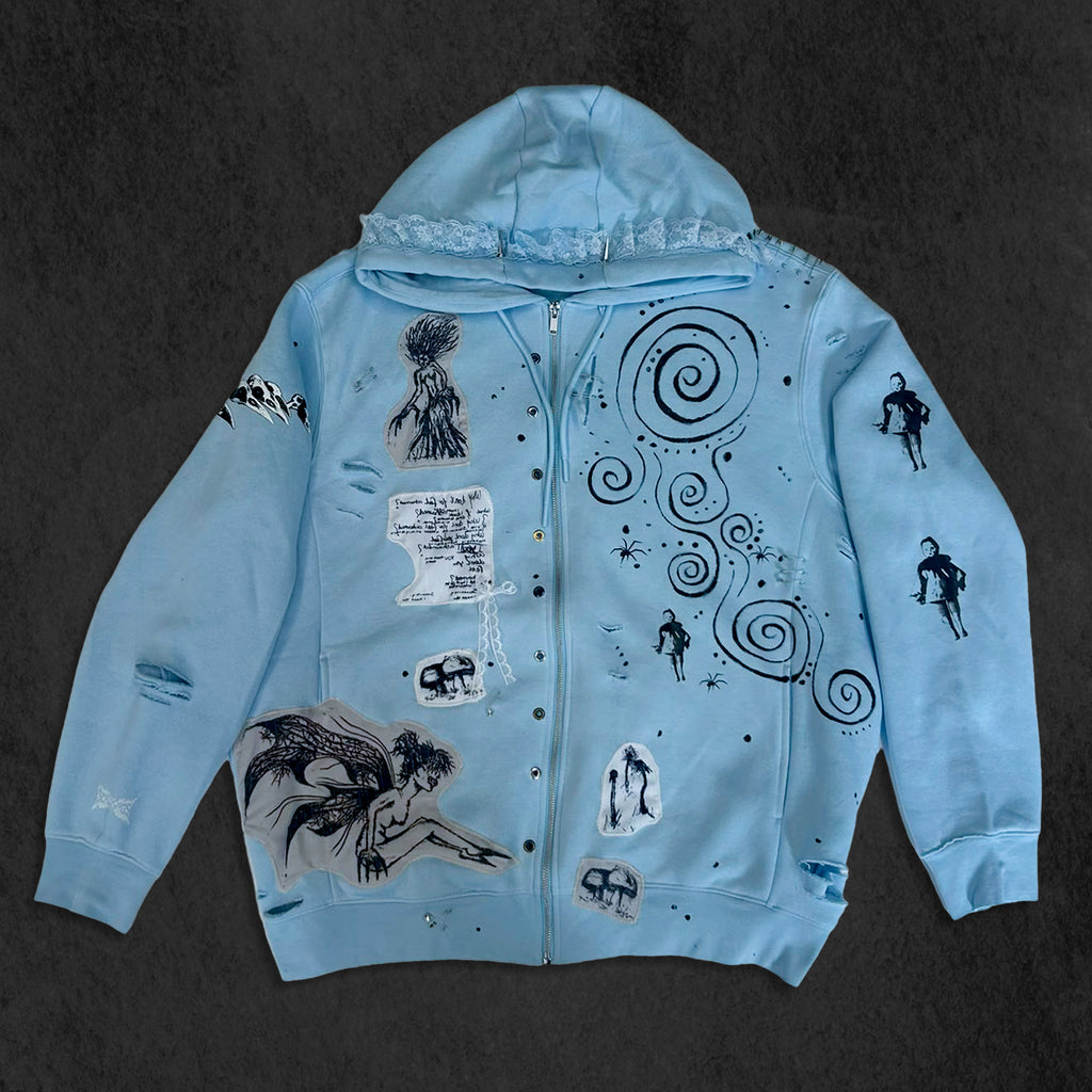 Blue Punk Zip Up