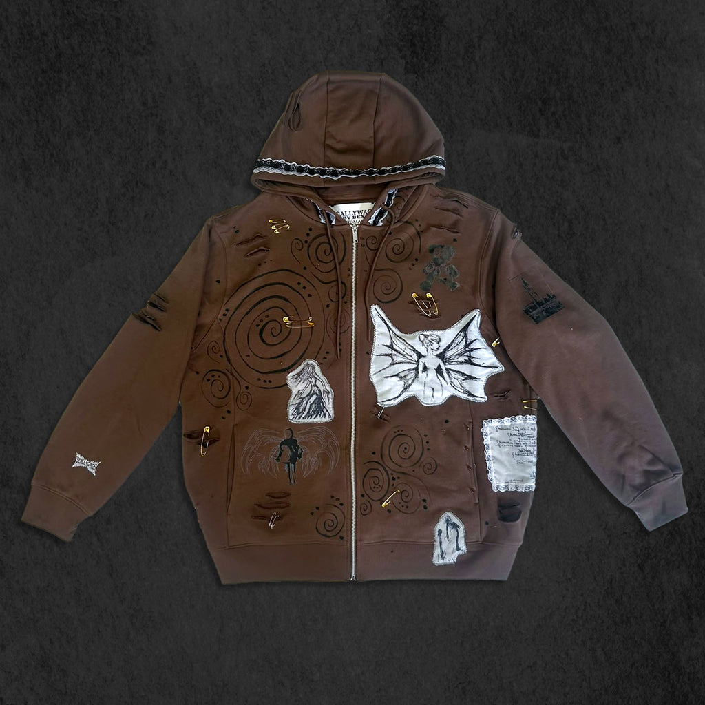 Brown Punk Zip Up