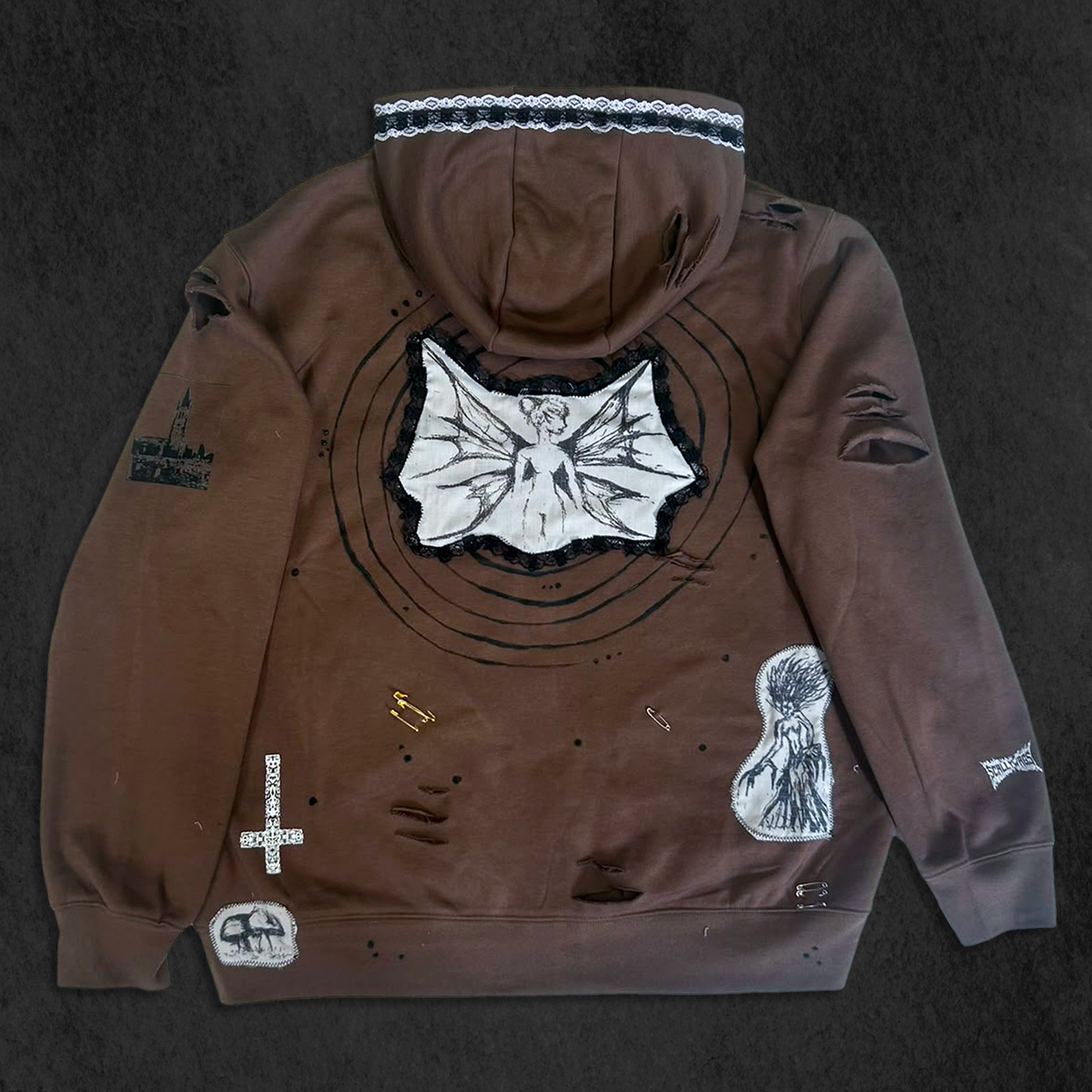 Brown Punk Zip Up