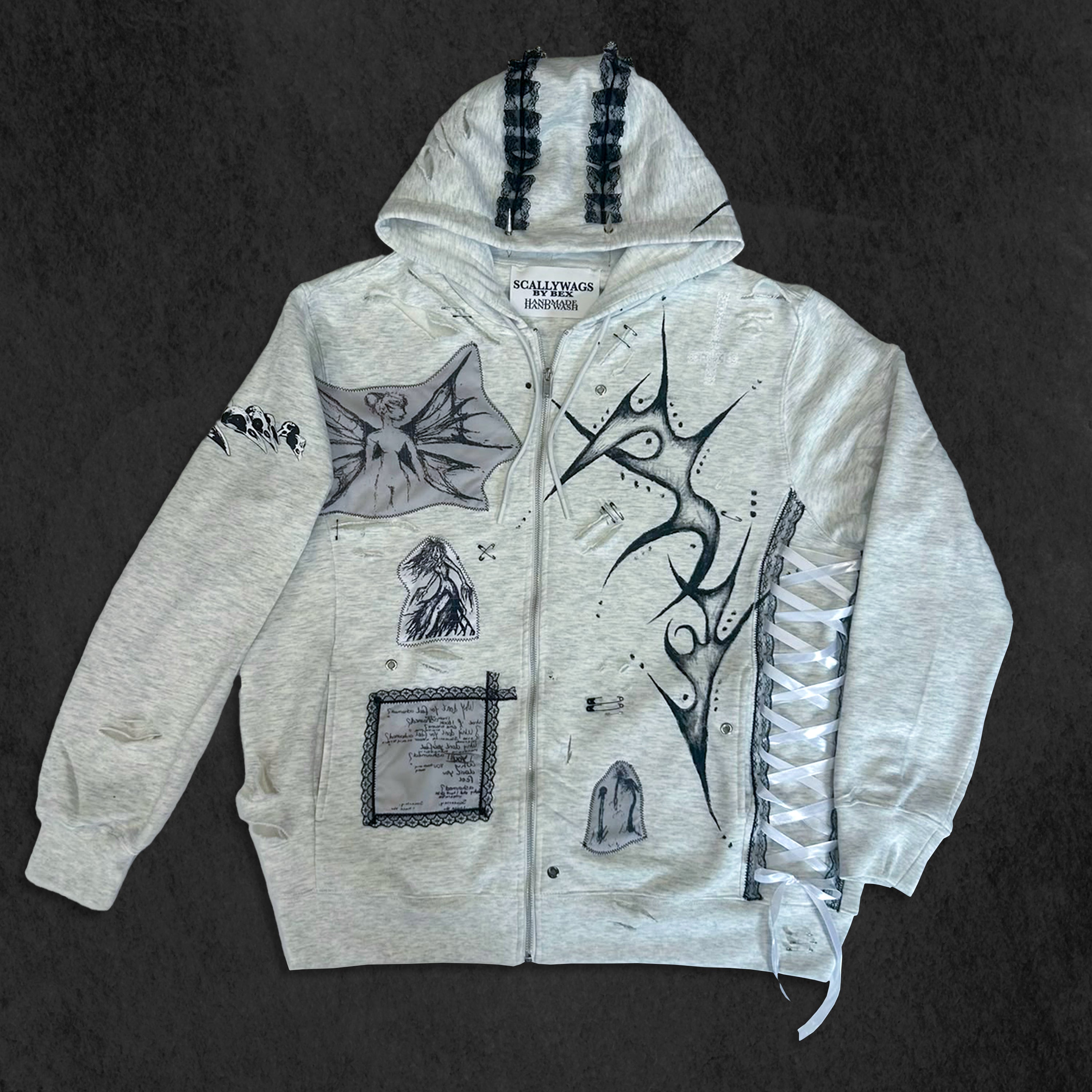 Grey Punk Zip Up