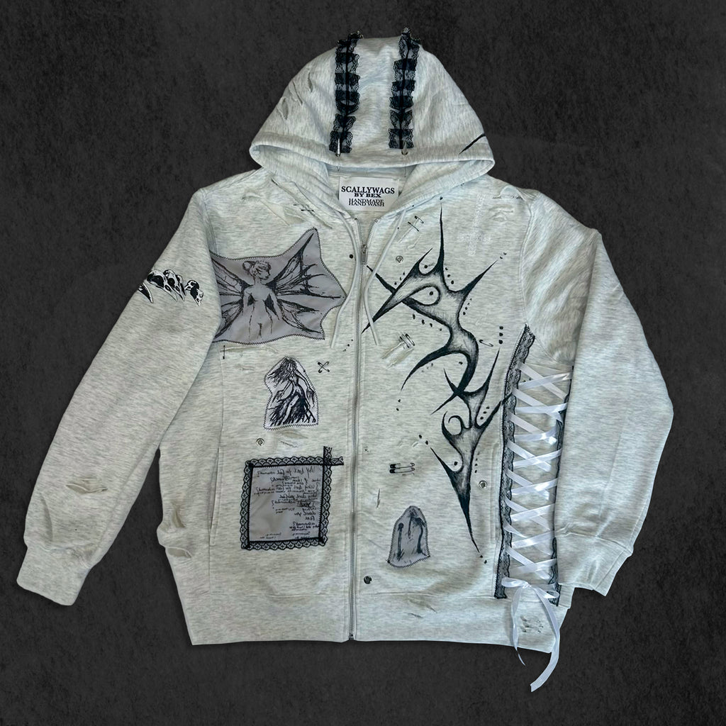 Grey Punk Zip Up