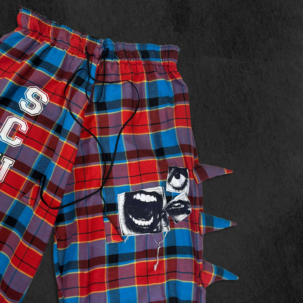 Spiked Up Tartan Trousers