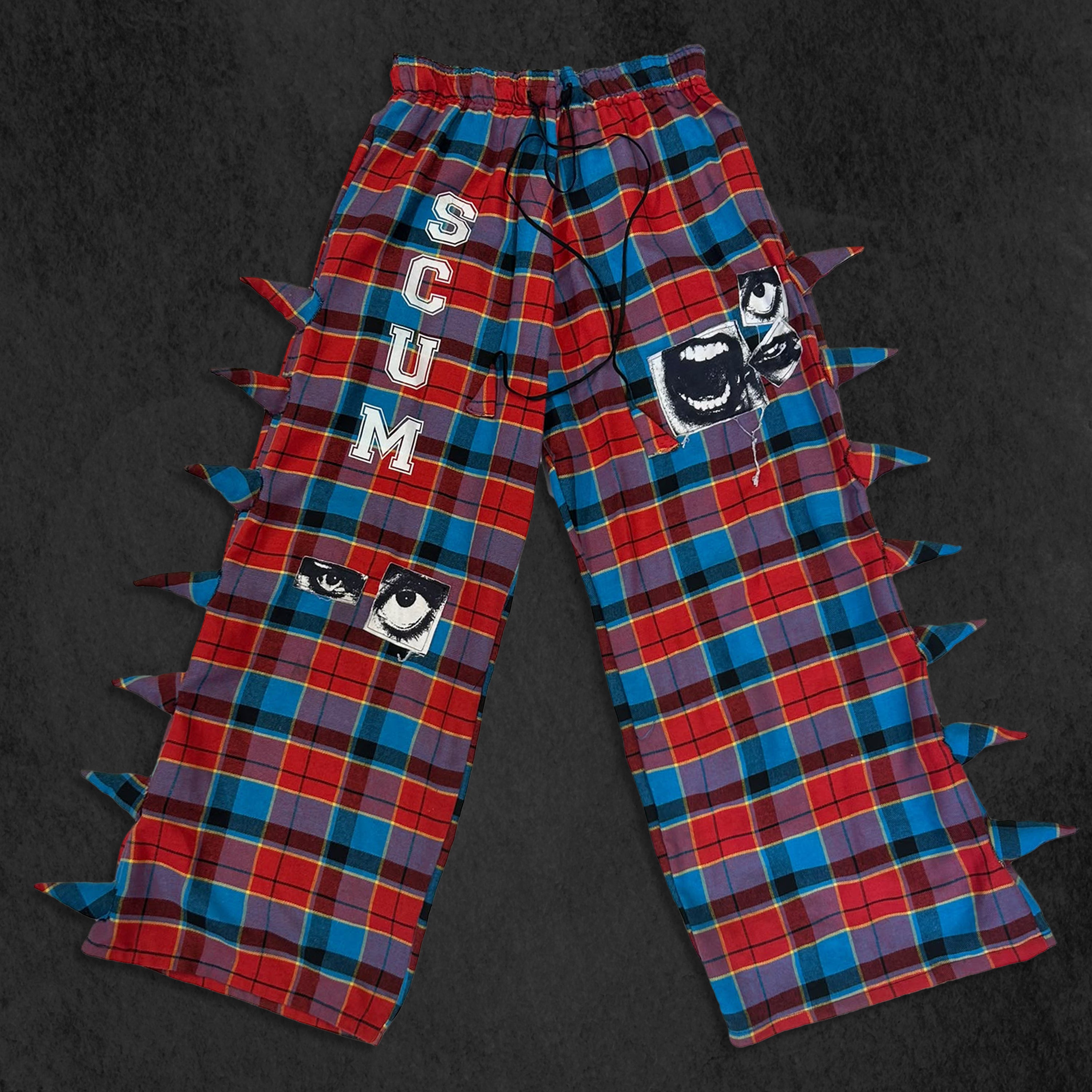 Spiked Up Tartan Trousers