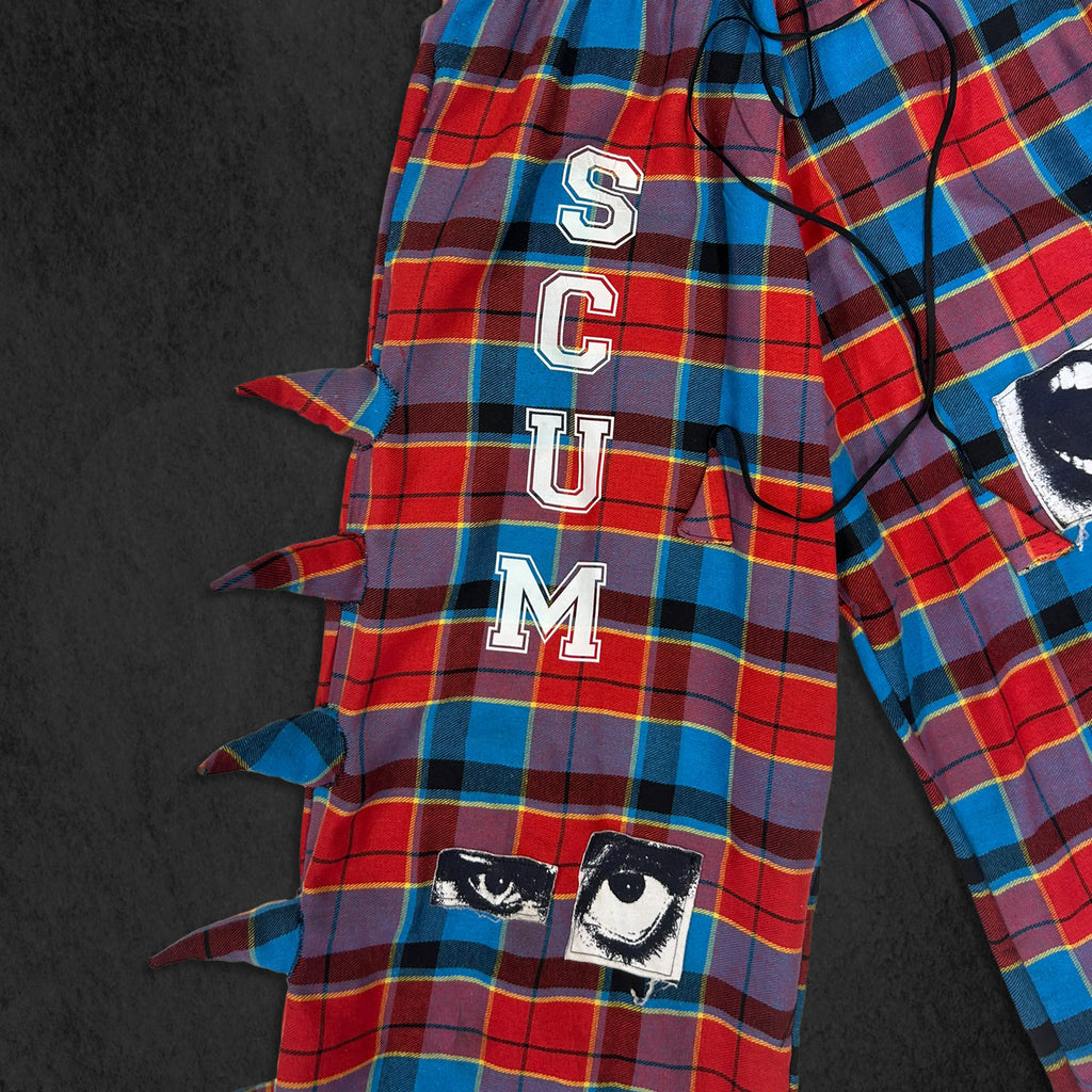Spiked Up Tartan Trousers