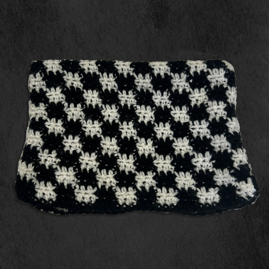 Checkerboard Crochet Cat Hat