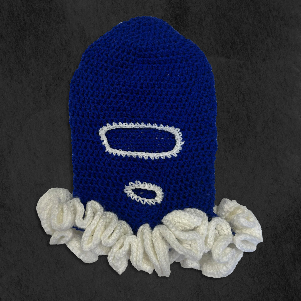 Blue Crochet Mask