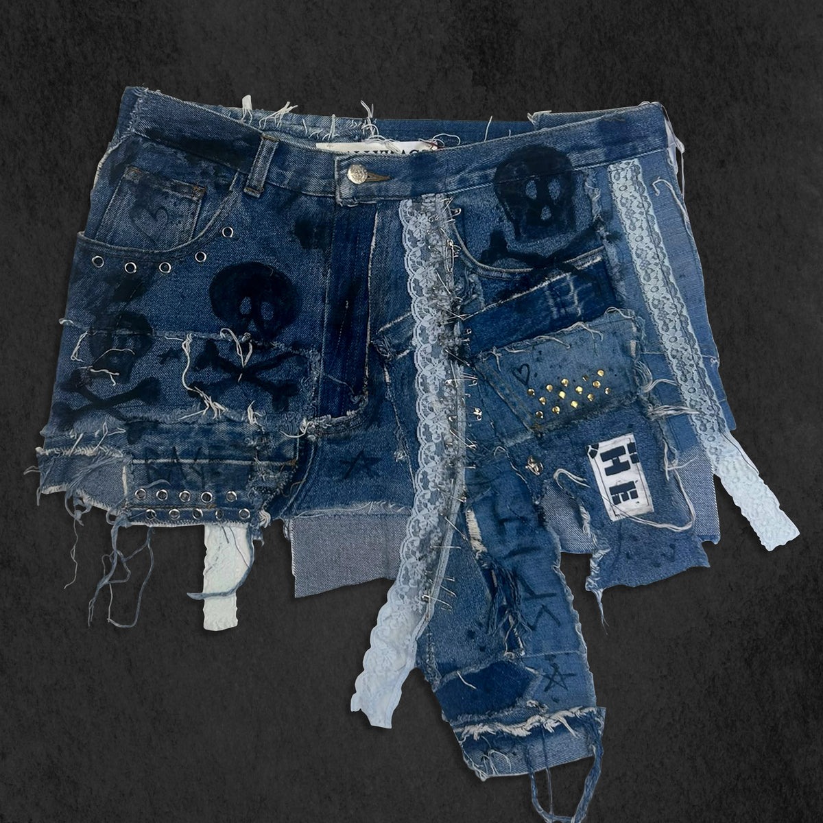 Ragged Denim Skirt
